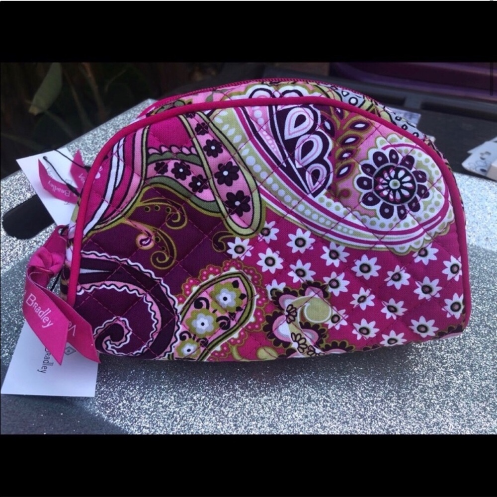 VERA BRADLEY Pink Paisley Cosmetic Bag